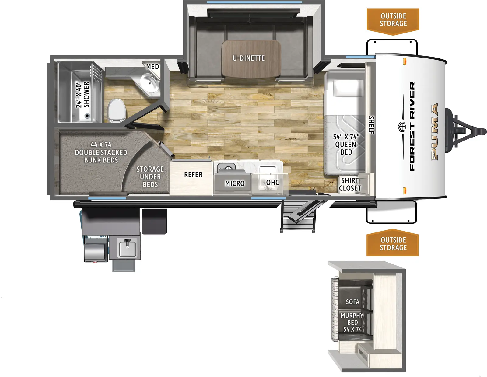 Puma Camping Edition 18BHCE Floorplan